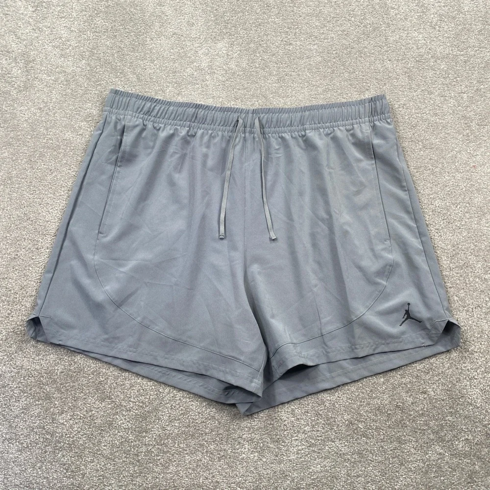 Jordan Men's Sport‎ Woven Active Shorts Grey XXL Elastic Waist Drawstring FN5842